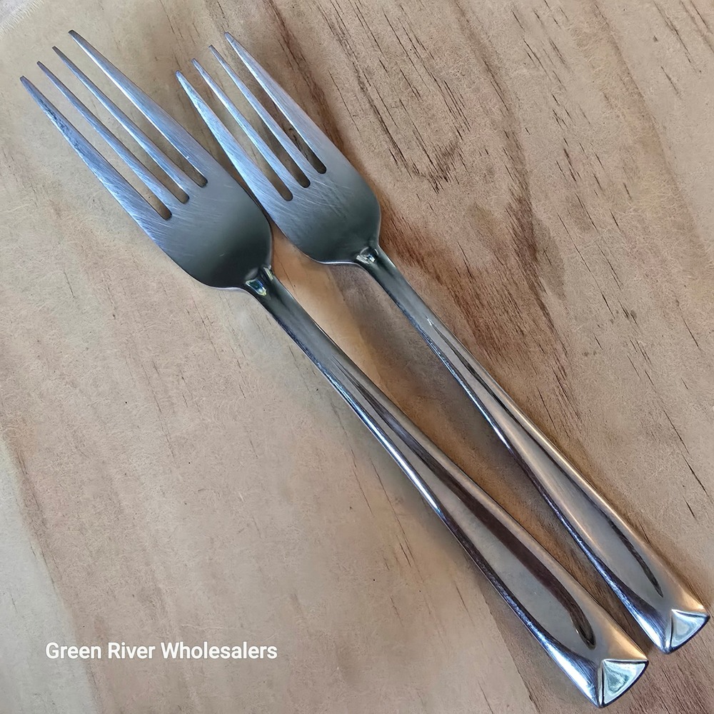 Oneida Lincoln 18/10 Stainless Steel Salad Forks Set of 2 Silver 7" & 8" Modern